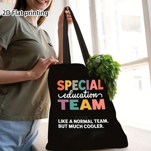 Canvas Tote Handbag Aesthetic Floral Animal Vegetable Print Eco Friendly Reusable Casual Shopping Shoulder Bag