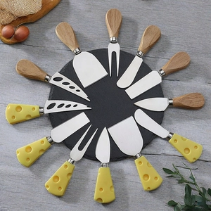 Stainless Steel Cheese Knife Butter Spreader With Wood Handle Professional Kitchen Dining Tool For Party Platter