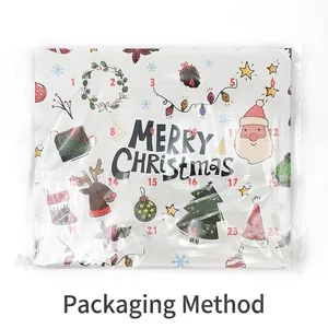 Christmas 24-day countdown advent calendar with festive charms and DIY bracelet kit