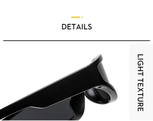 Detail shot of black retro sunglasses hinge showing high gloss light texture frame