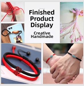 DIY handmade woven bracelets and charms crafted from durable 1.0mm waxed polyester cord