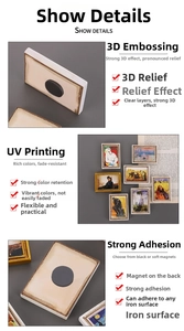 3D resin fridge magnet with embossed UV printing showing world famous painting detail