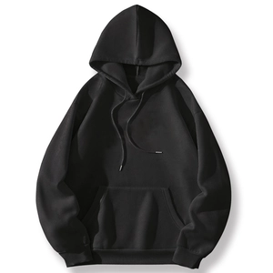 Women Hoodie Solid Color Long Sleeve Pullover Fleece Lined Casual Streetwear Loose Fit With Kangaroo Pocket Drawstring