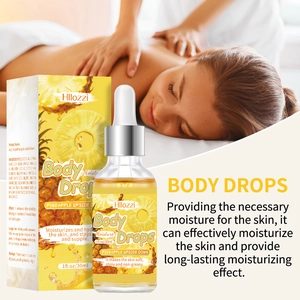 Deeply moisturizing pineapple body oil drops for skin hydration and massage therapy