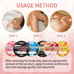 Moisturizing body glaze set of six scents for skin brightening and hydration