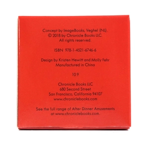 Detail view of the back packaging for Truth Or Dare card game with ISBN and legal info