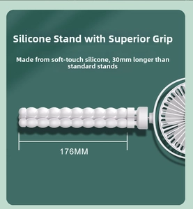 Detailed view of the 176mm flexible silicone octopus tripod for the portable USB fan