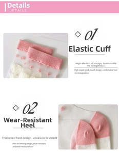 Detailed close-up of elastic cuffs and reinforced heel on thin breathable glass silk socks