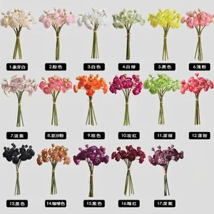 Artificial rose bouquet in 17 colors for wedding photography and home decoration