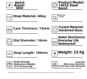 Detailed product specifications for vintage square quartz watch with stainless steel strap
