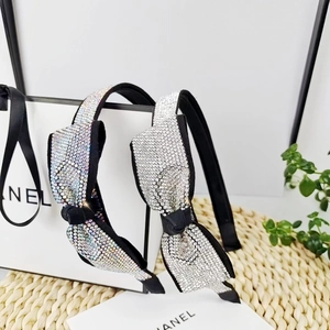 Cerchietto Per Capelli Con Fiocco Con Strass Fascia In Cristallo Scintillante Accessori Per Capelli Eleganti Per Donne Ragazze