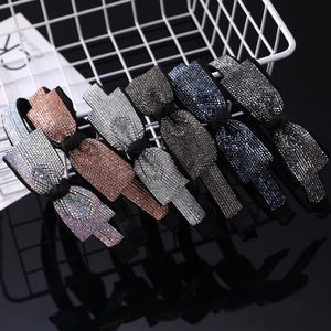Set di cerchietti con fiocco e strass in sei colori per acconciature eleganti da sera