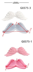 Detailed view of angel wing silicone mold with intricate feather textures for DIY jewelry