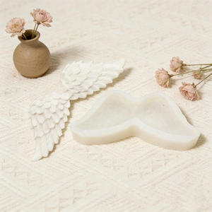 DIY angel wing silicone mold for creating feather pendant jewelry and resin crafts