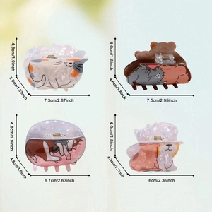 Cute cartoon cat and dog hair claws made of premium acetate with precise size dimensions