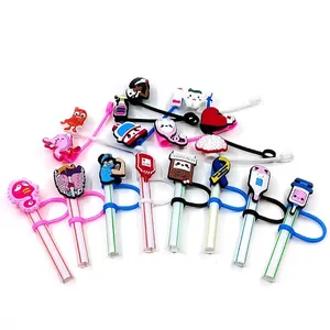 Assorted medical themed silicone straw covers including heart and stethoscope designs