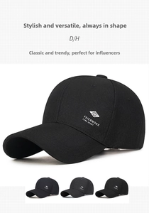 Detail view of a black baseball cap featuring white FEIERWOKE SPORT logo embroidery