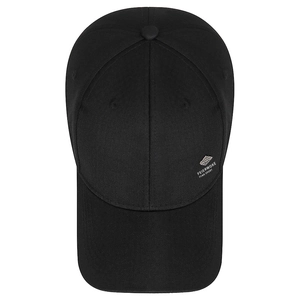 Classic black men's baseball cap with FEIERWOKE sport logo and six-panel cotton design