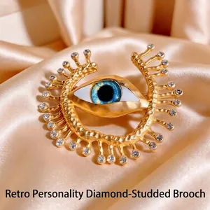 Vintage Legierung Strass Brosche Damen Herren Kreative Böser Blick Schildkröte Käfer Ahornblatt Tier Schmuck Zubehör
