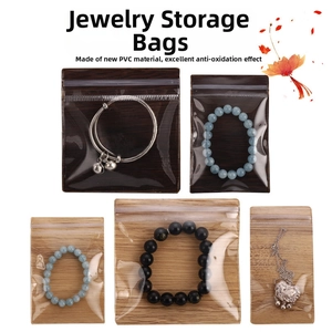 Multiple sizes of clear PVC anti-oxidation bags for jewelry and bead storage