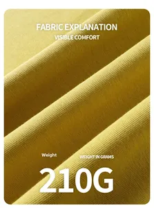 Detail of 210G cooling ginger yellow cotton knit fabric with soft texture and weight spec