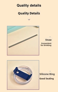 Quality details of transparent sealing lid with silicone ring and straw for tumblers