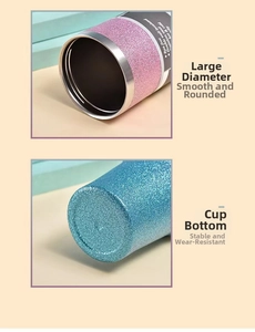 Close-up of insulated tumbler with wide-mouth rim and non-slip durable base