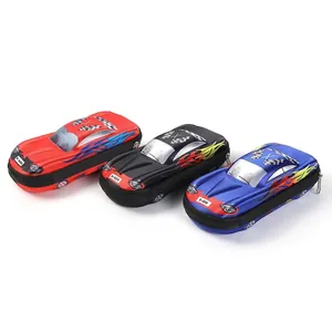 3D Racing Car Shape Pencil Case EVA Hard Shell Large Capacity Waterproof Stationery Box For School Kids Students Boys