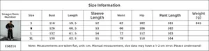 Detailed size chart for women's hooded sweatshirt set in S to XL with cm measurements
