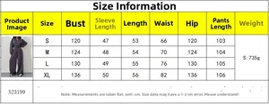 Guide des tailles pour ensemble sweat à capuche col V et pantalon pour femme