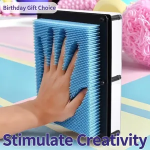3D Pin Art Toy Sculpture Clone Hand Mold Sensory Educational Plastic Desk Decor Board Gift For Kids And Adults