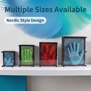 3D clone pin art toy for kids in four sizes and colors including blue, green, and red