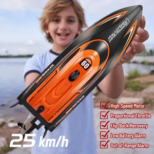 Remote Control Speedboat RC High Speed Racing Boat Waterproof Electric Water Toy With LED Light For Pools Lakes