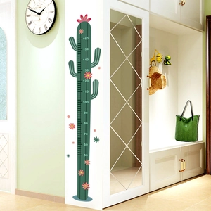 Cactus height chart wall sticker measuring 50-160cm for kids room decoration