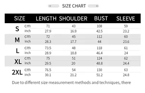 Detailed size chart for women's plush hoodie showing measurements from S to 2XL sizes