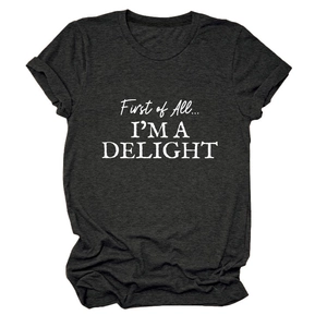 Detail of grey crewneck T-shirt showing high-quality cotton fabric and slogan print