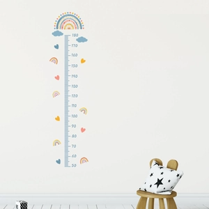 Adesivo murale metro arcobaleno per cameretta bimbi misura altezza da 50cm a 180cm
