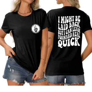 Women T-Shirt Cotton Blend Round Neck Short Sleeve Skeleton Hand Print Back Letter Graphic Casual Loose Streetwear