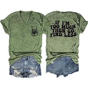 Flat lay of army green V-neck T-shirt with Sassy Mom print and ripped denim shorts set