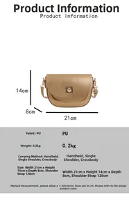 Spécifications détaillées de la taille du sac de selle en cuir PU avec dimensions et poids