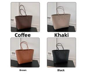 Comparaison détaillée de sacs cabas minimalistes en café, kaki, marron et noir
