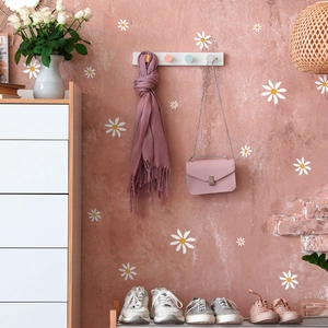 Daisy wall stickers in various sizes for children's room and living room home decor