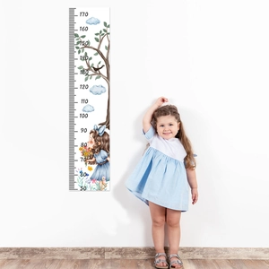 Sticker de mesure de taille pour enfant avec arbre de dessin animé pour chambre bébé
