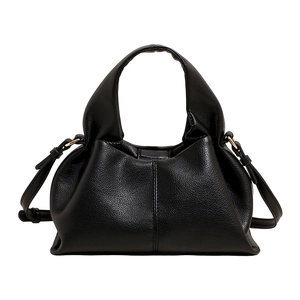 Women's Vintage Casual PU Leather Crossbody Bag Fashion Pleated Dumpling Shoulder Bag Daily Commute Handbag