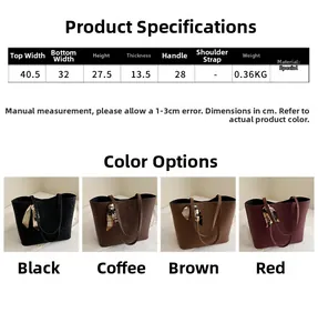 Detailed size chart and dimensions for the large leopard print tote bag for daily commute