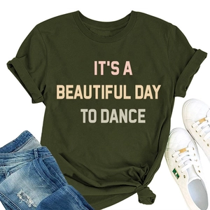 Olive green slogan t-shirt with knotted hem paired with denim jeans and sneakers