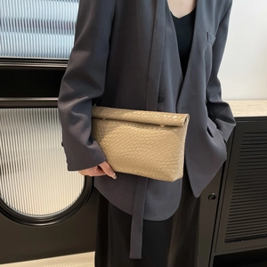 Pochette Con Motivo Intrecciato Donne Pelle PU Busta Borsa Tracolla Minimalista Trendy Moda Di Strada Borsa