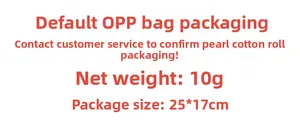 Luminous toilet sticker packaging details showing size 25x17cm and 10g net weight