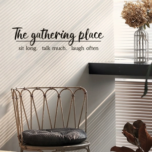 The Gathering Place English Quotes Wall Stickers Removable Vinyl Lettering Art Decals For Living Room Home Decor