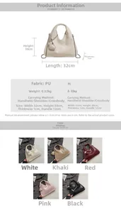 Detailed size specifications and five color variants of this minimalist triangle tote bag